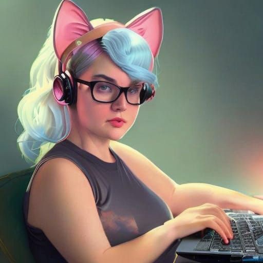 Gamer Girl AI Generated Image