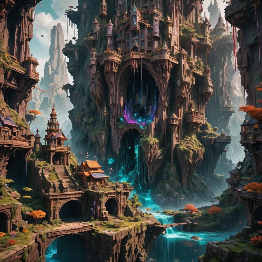 Fantastical Glitch Art in Deep Color