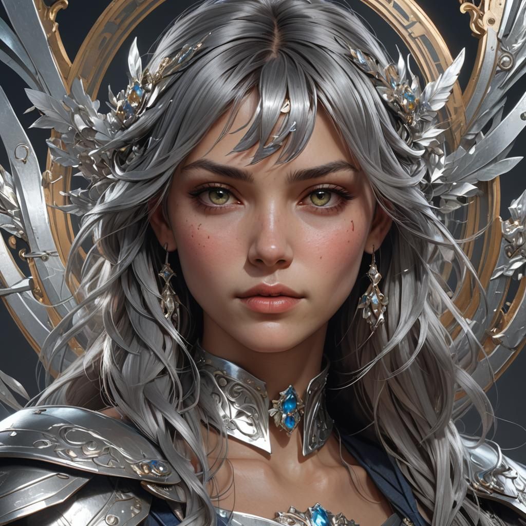 Silver Blade Portrait in Hyperdetailed Lighting