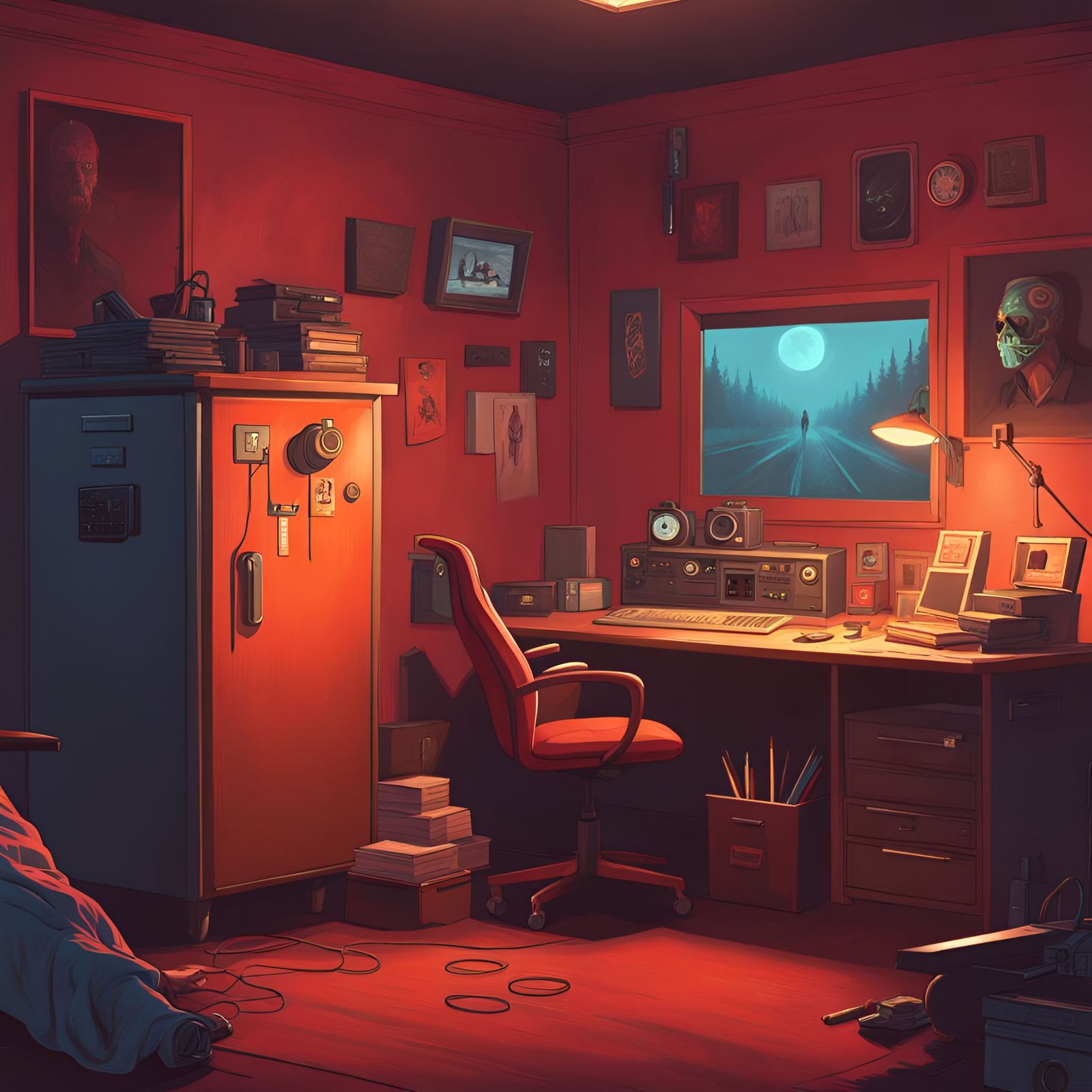 Ominous Backrooms Liminal Space in Hyperrealism