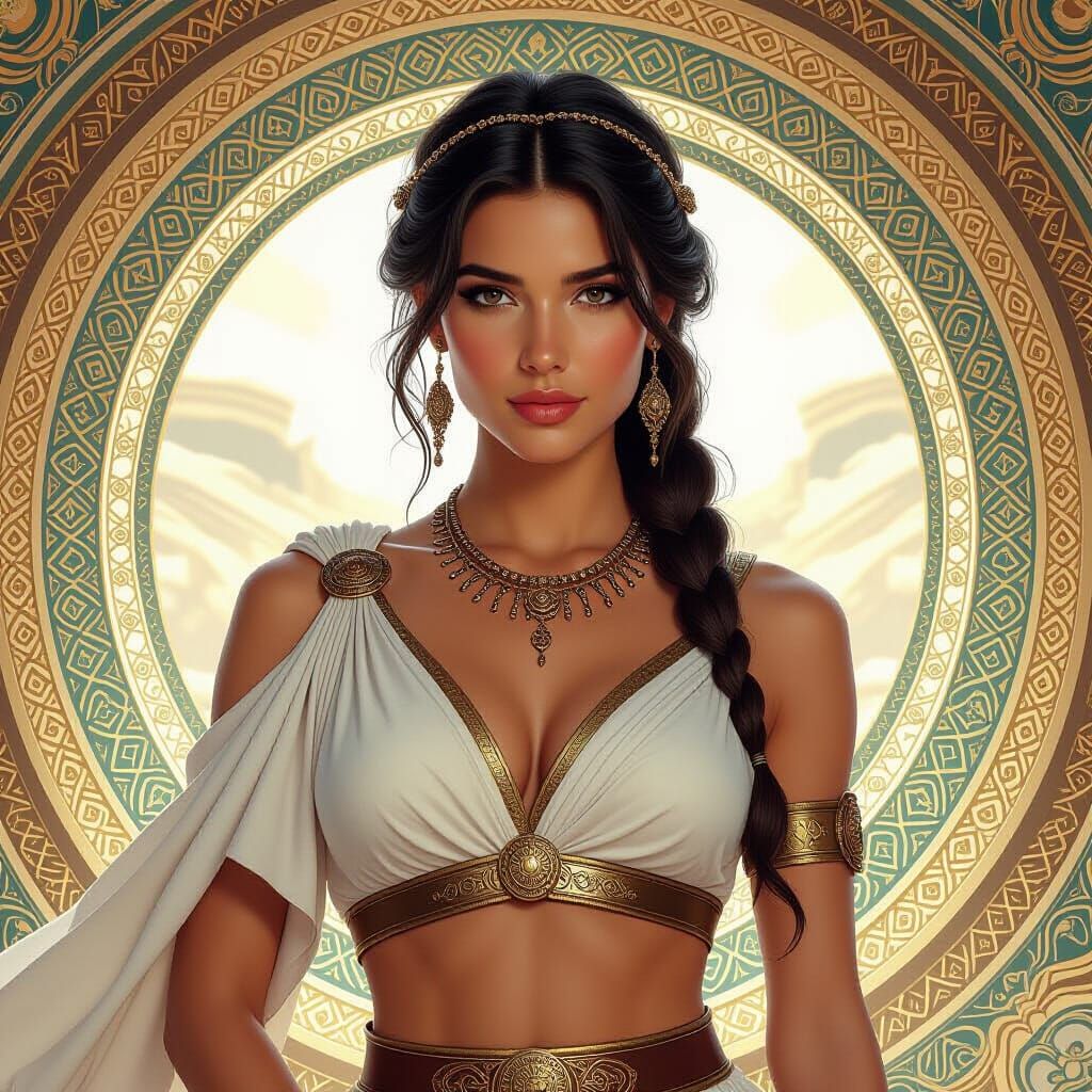 Woman in G-String: Hyper-Realistic Greek Sculpture