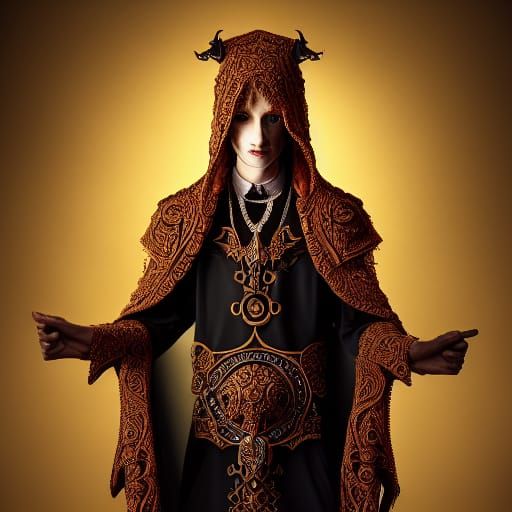 Cultist in Intricate Dark Fantasy Portrait