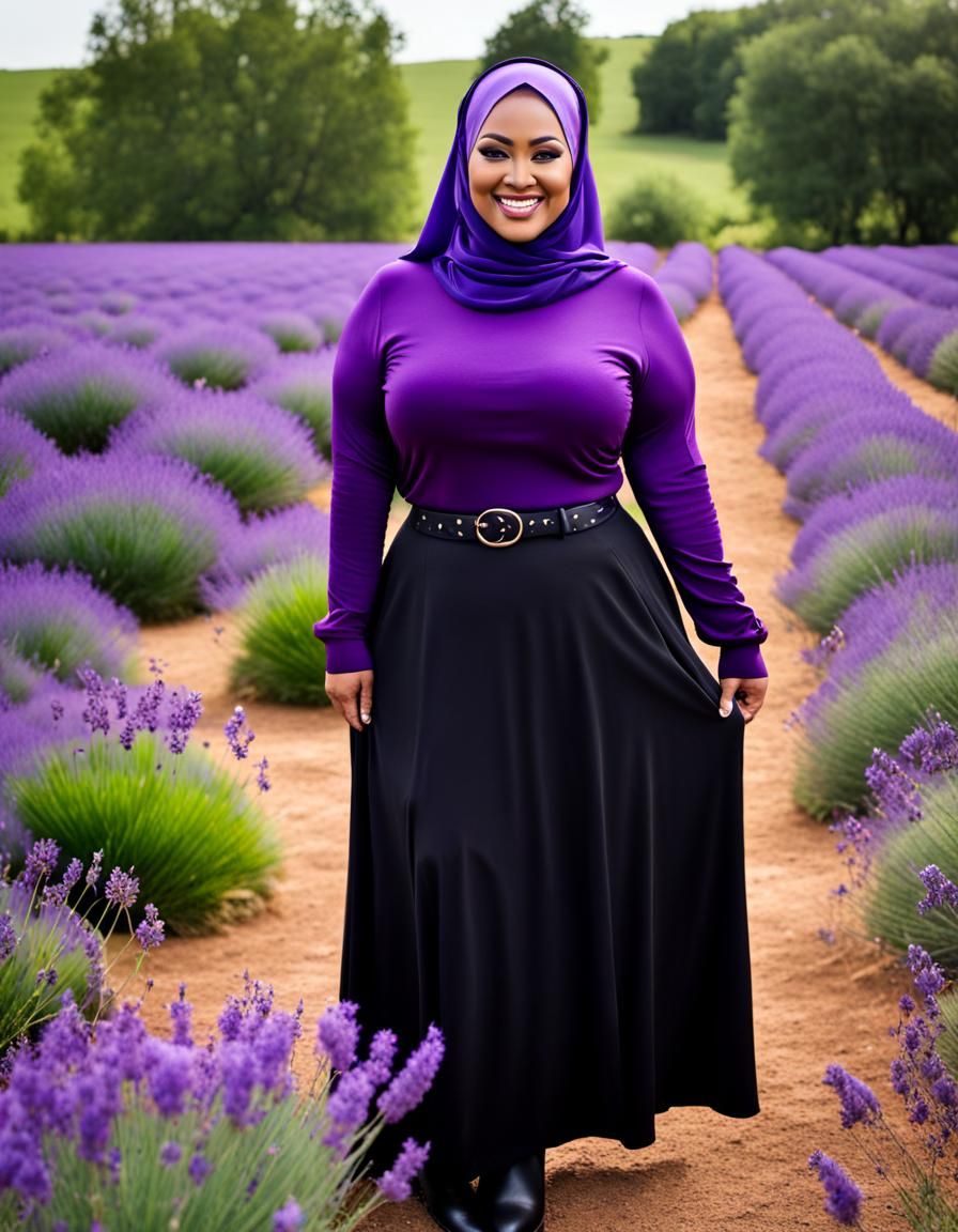 Psychedelic Alcohol Ink Portrait of Woman in Hijab