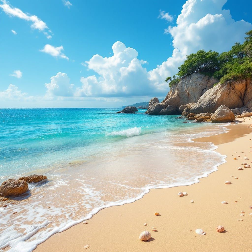 A highly realistic photo of a breathtaking ocean landscape o...