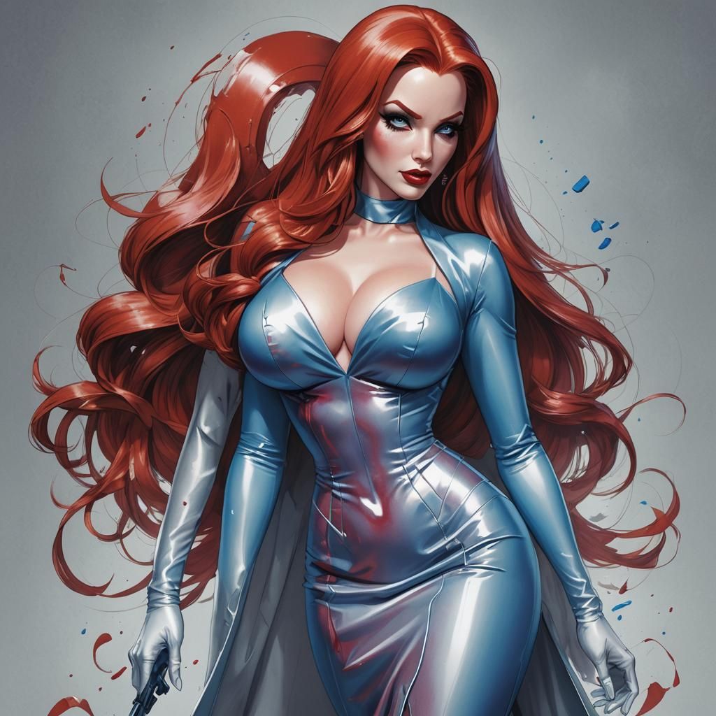 Jessica Rabbit in Horror Film, Artgerm Style
