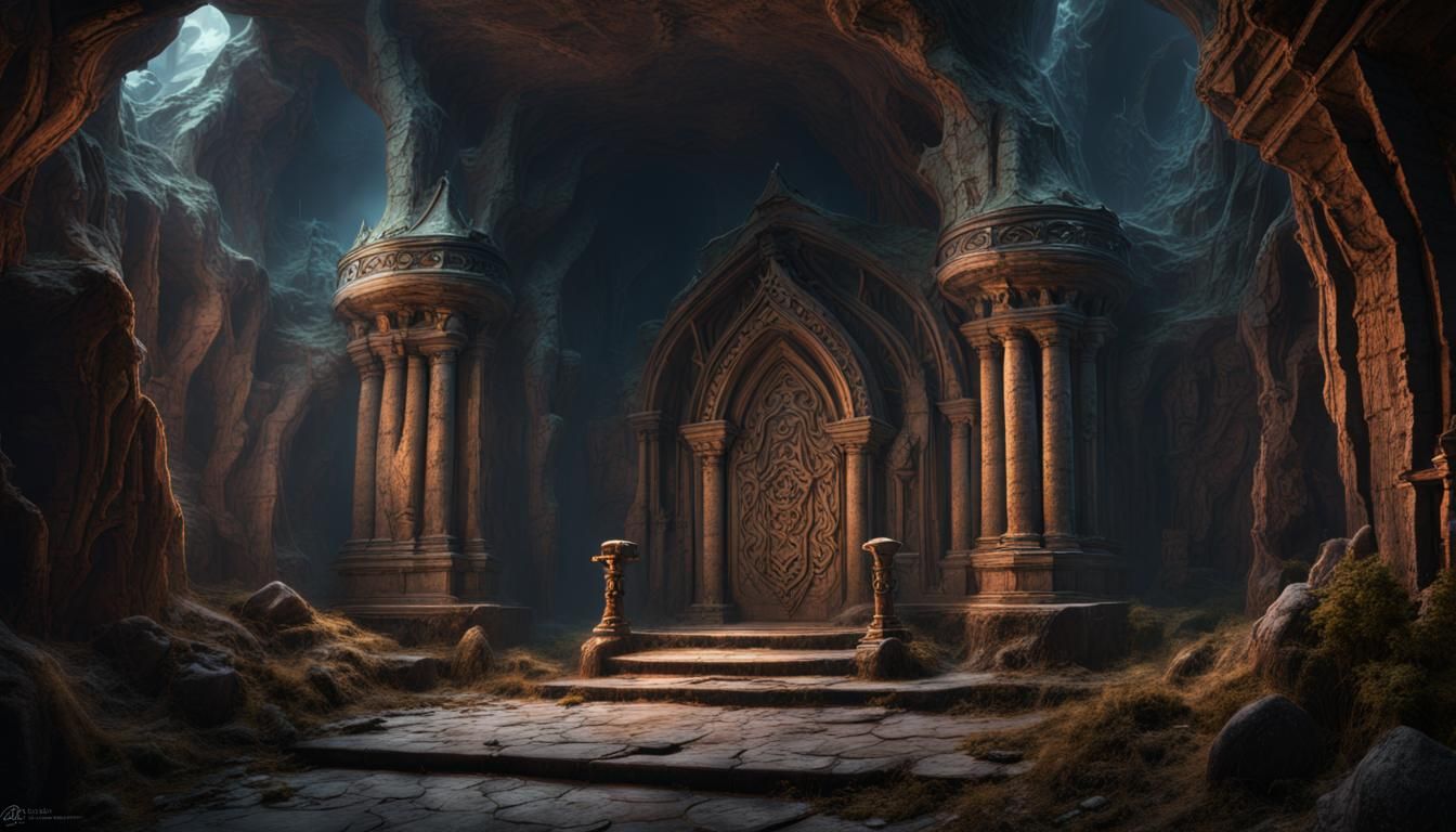 Goblin King's Tomb: Detailed Matte Painting