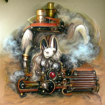 Steampunk Rabbit Ready for a Quest