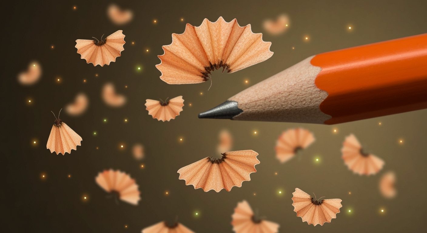 Moth Swarm From Pencil Shavings