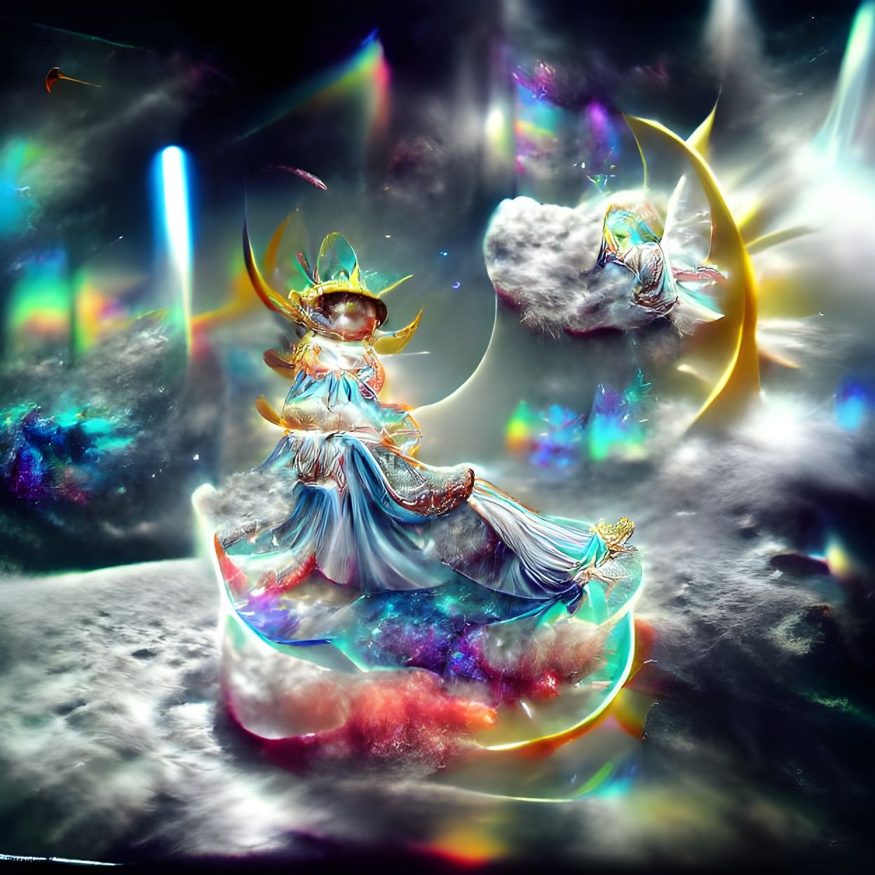 Astral Lunar Princess Ranni in Cosmic Illustration