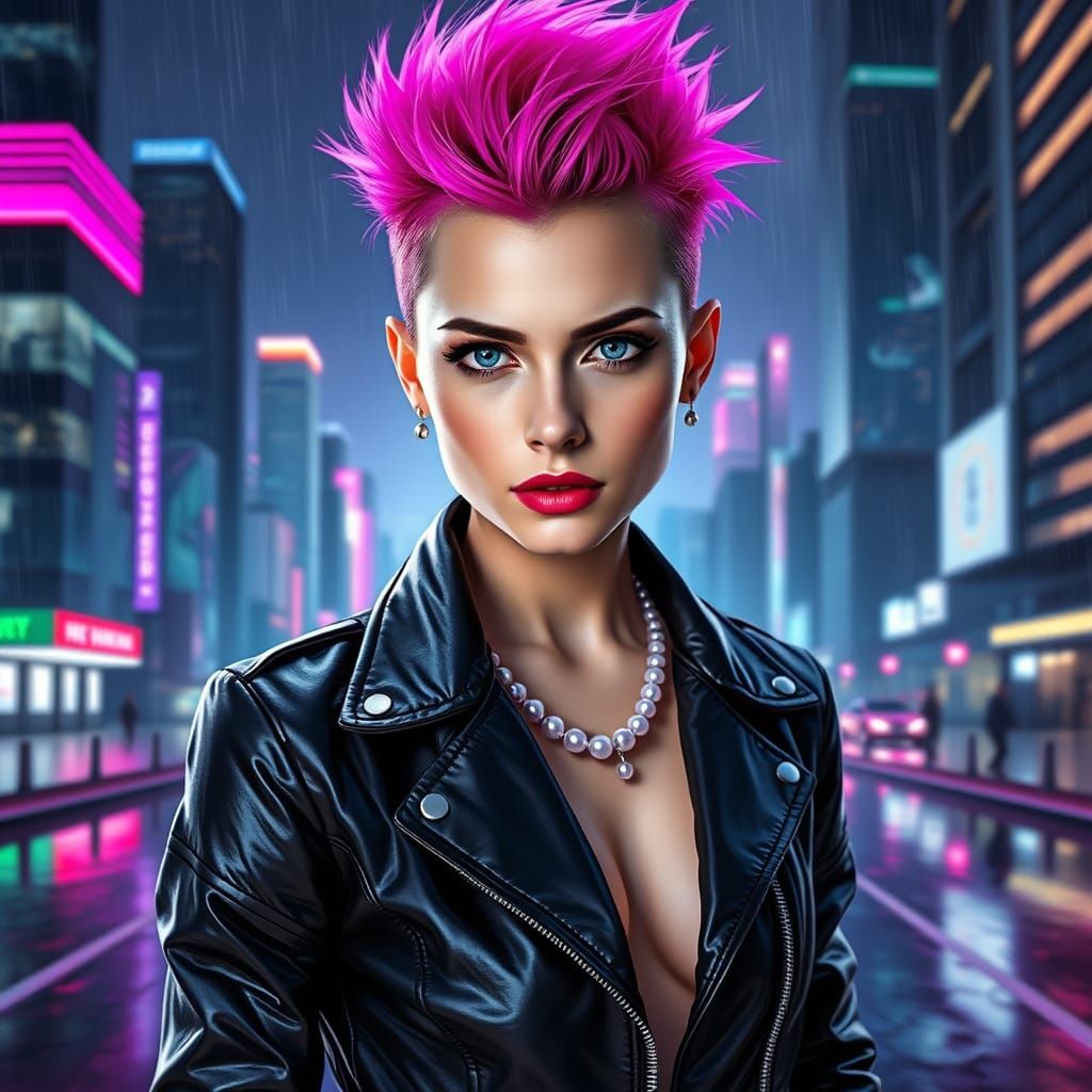 Cyberpunk woman,