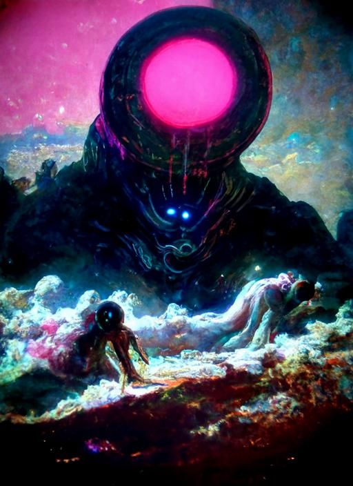 Cosmic Being's Hallucination: A Retro Anime Horror