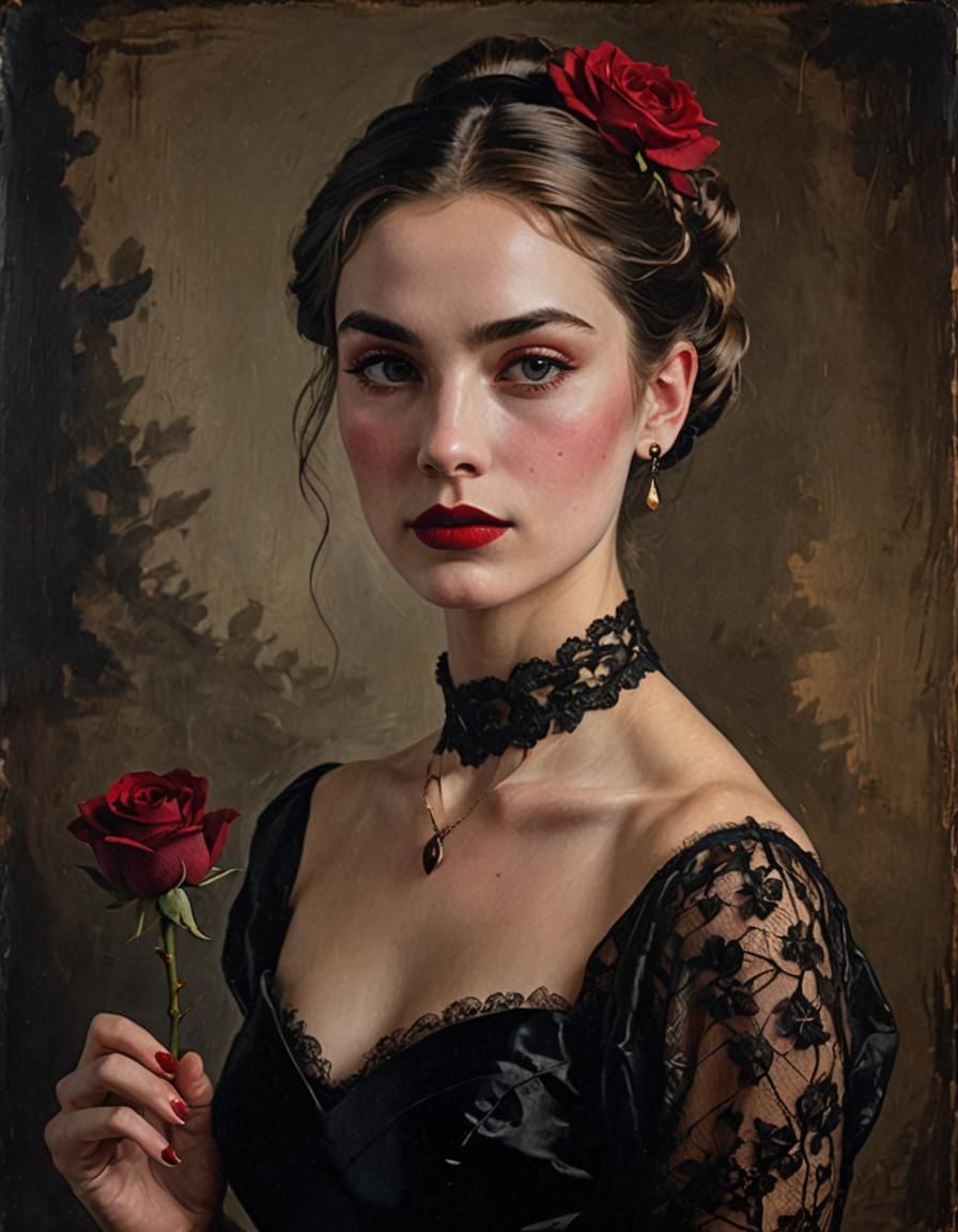 Elegant Young Woman in a Soft Focus Portrait