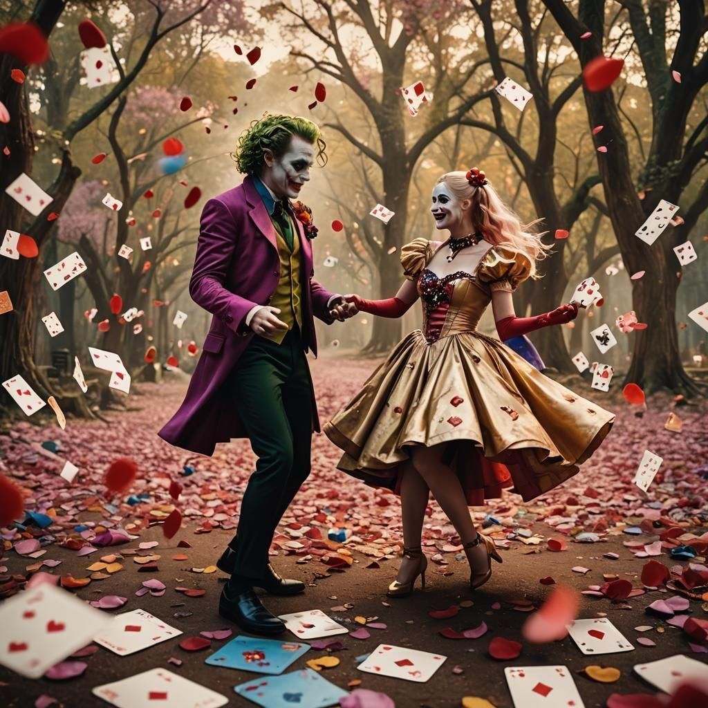 Joker and Harley Quinn in Wonderland
