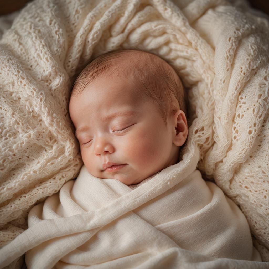 Serene Baby Portrait in Gentle Morning Light