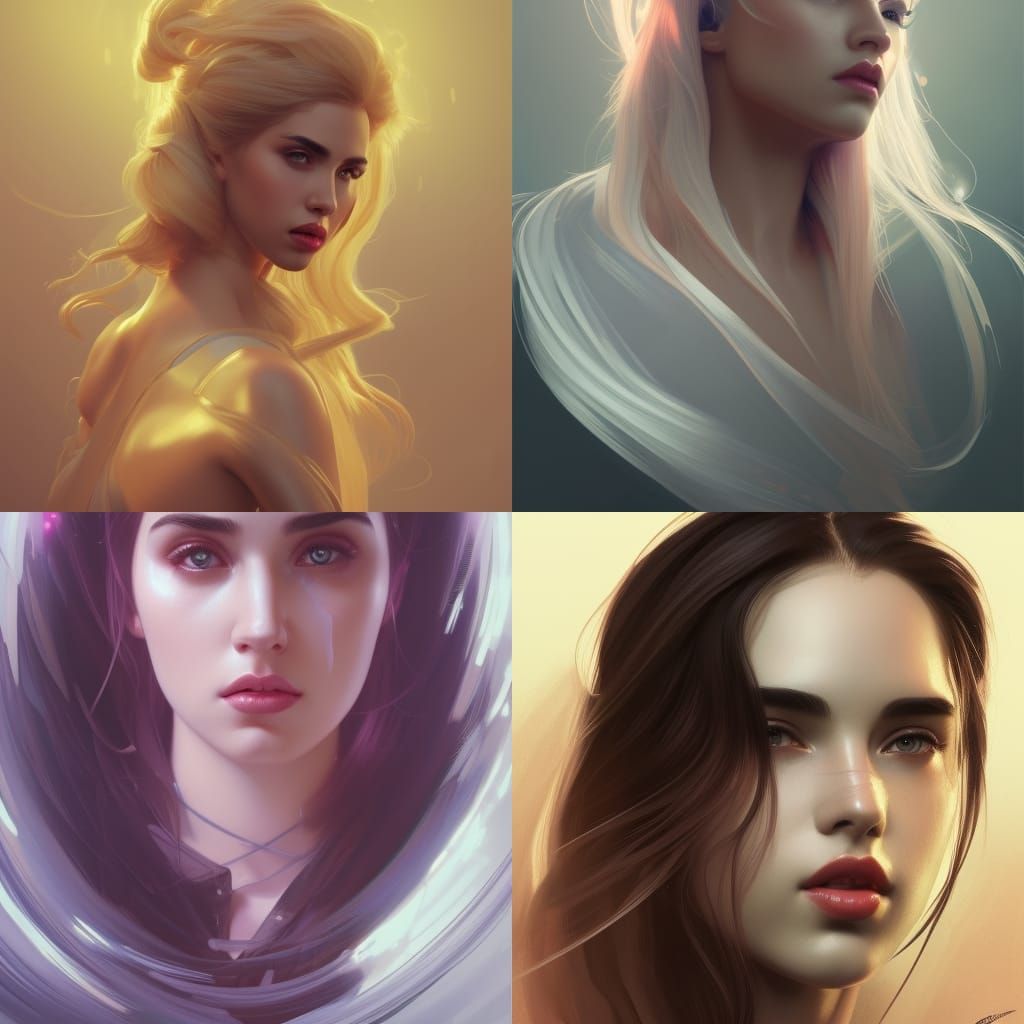 Hyperdetailed Portrait of Ava Max in Art Nouveau Style