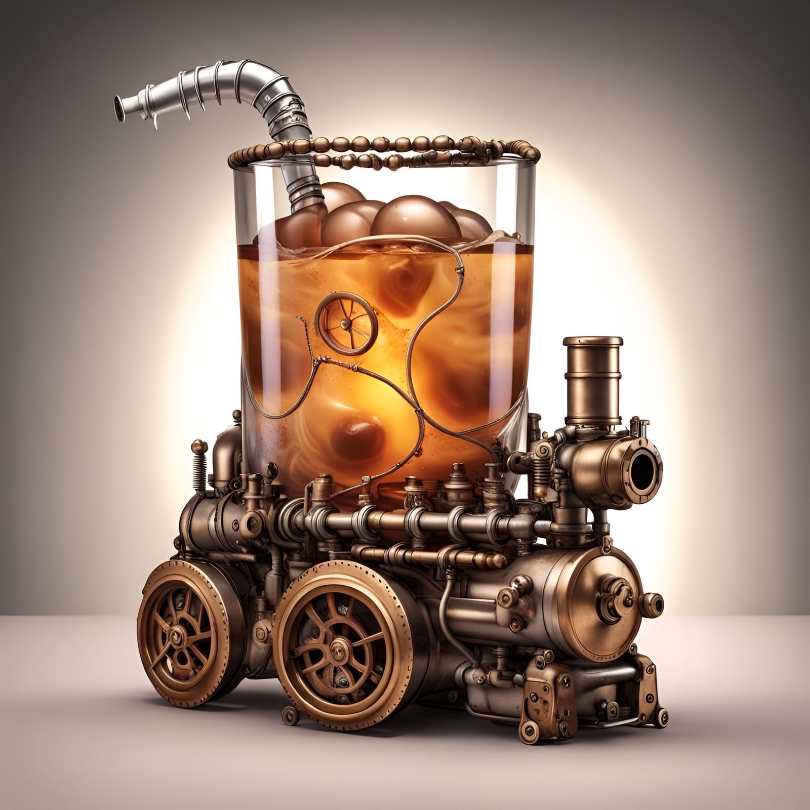 Steampunk Halloween Cocktail: Clear Vodka Caramel Creation