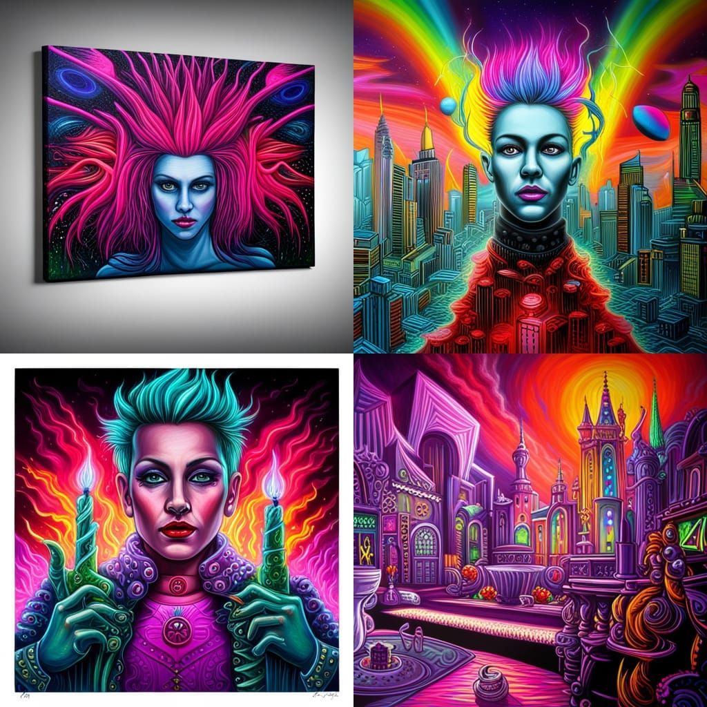 Spark-Punk Party: A Neon Acrylic Fantasy