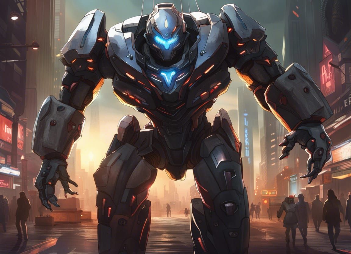 Scary security robot