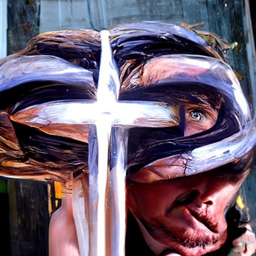 Christian Bale Portrait in Oil Painting Style