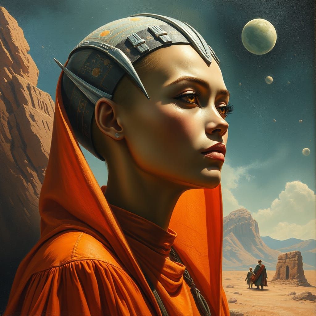 Homesick Alien from Erra: An Oil Painting