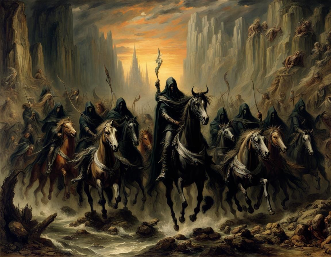 The Nazgûl in Symbolist Style