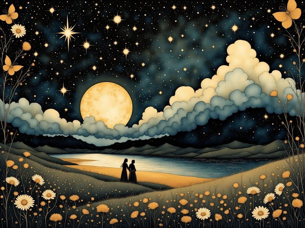 Whispering Moonlit Landscape