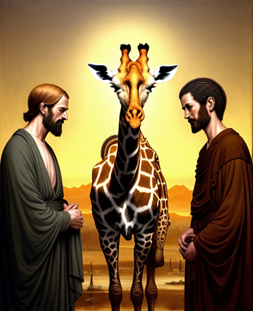 Jesus, Buddha, and Giraffe Meet in a Bar