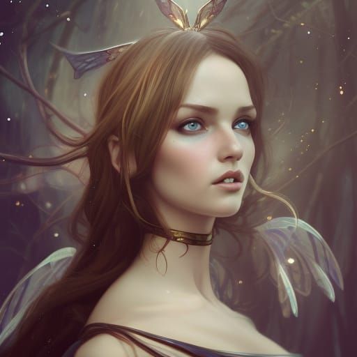 Beautiful Fairy Woman Portrait in High Resolution