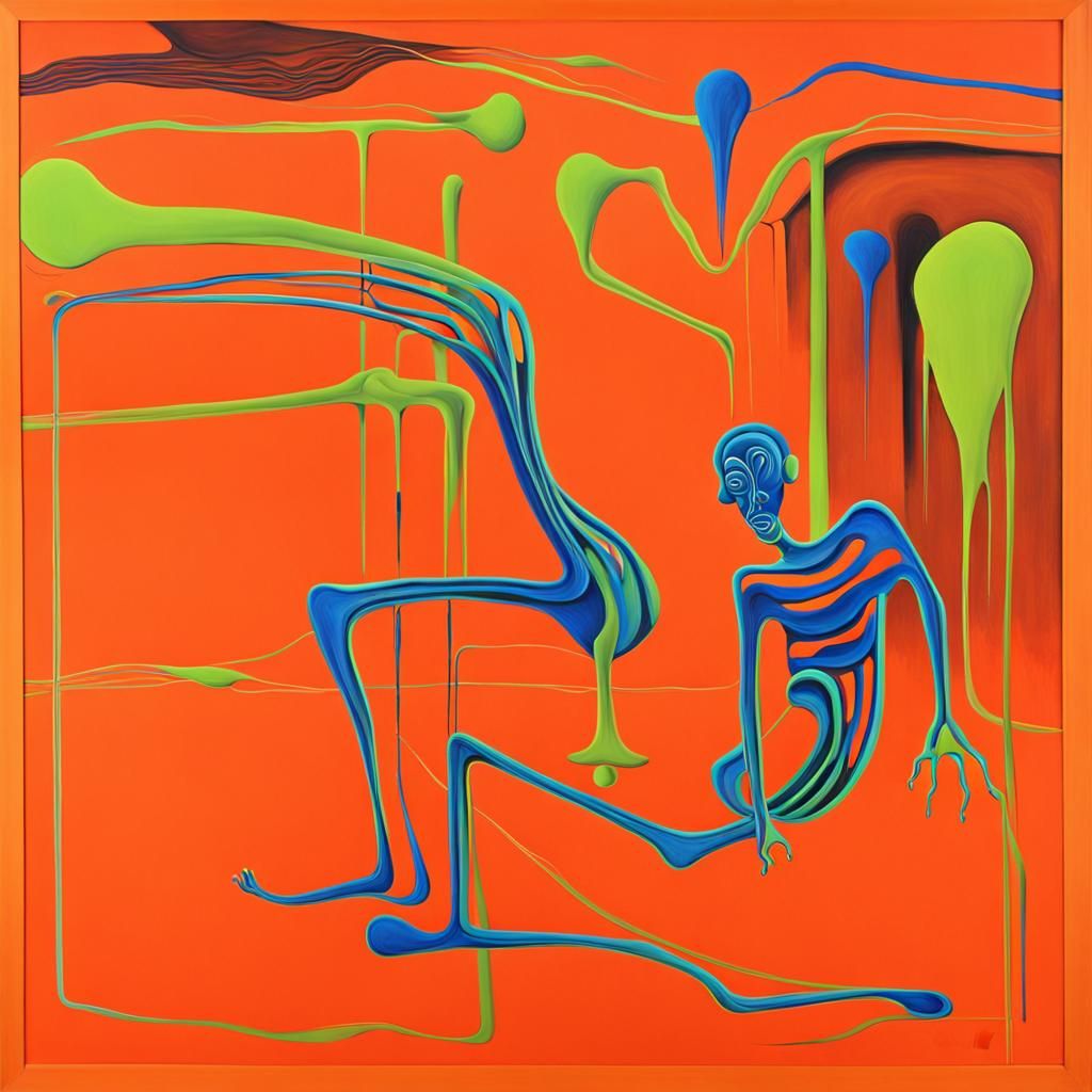 Abstract Human Form in Surrealist Style