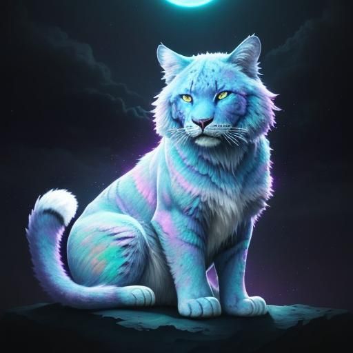 (THERE IS ALWAYS A BIG CAT MADE OF CLOUDS in this design.)(C...
