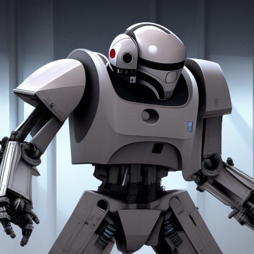 Ed-209 in Boardroom: Digital Painting