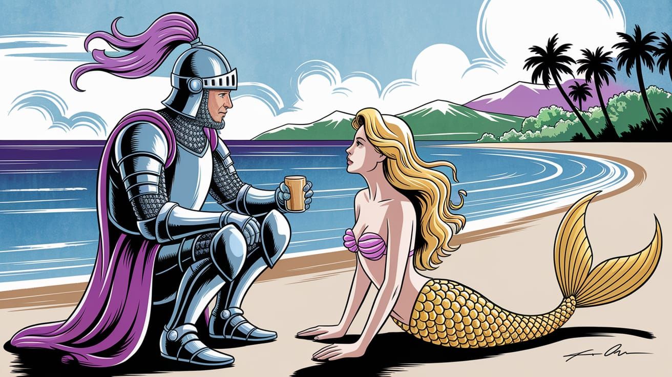 "Coffee! My knight in shining armor!"