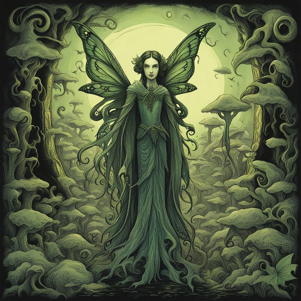 Lovecraftian Fairy: A Surreal Fusion of Horror