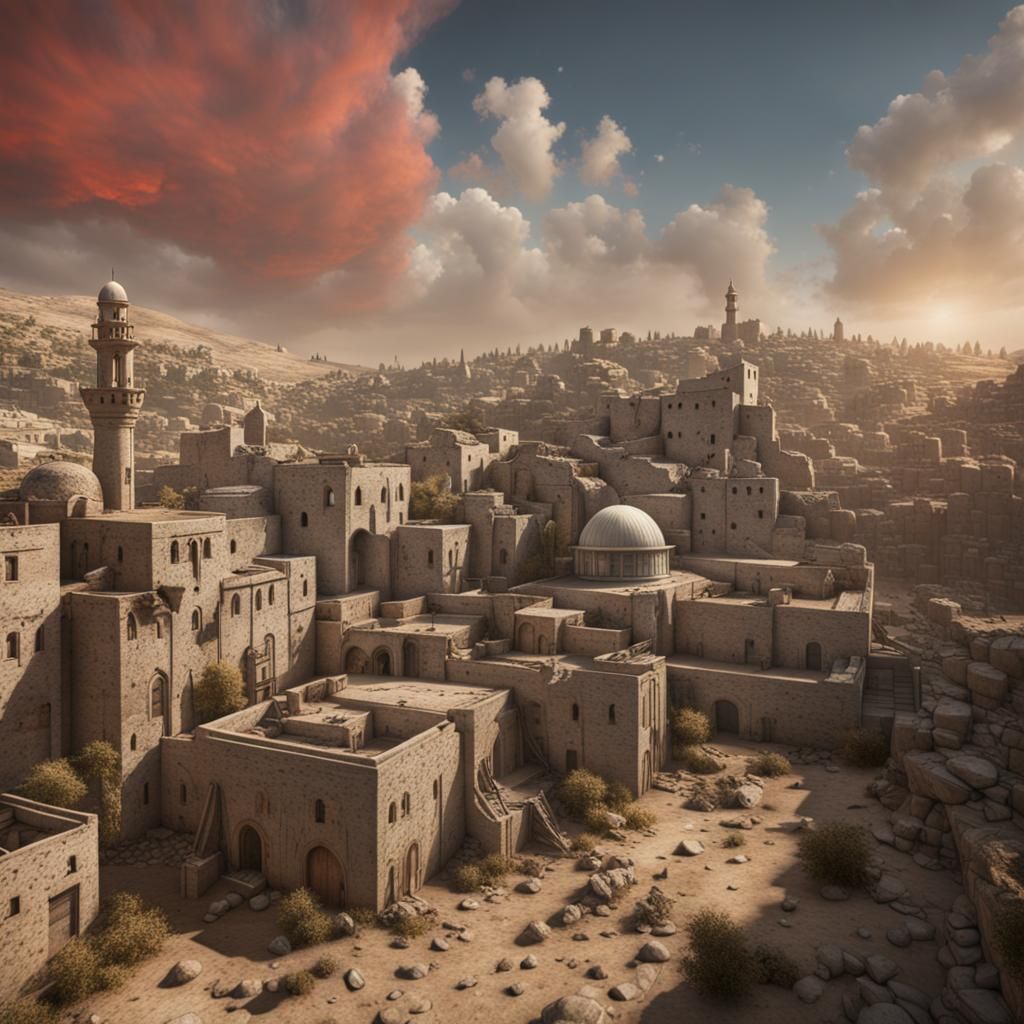 Detailed Matte Painting: Free Palestine Concept Art