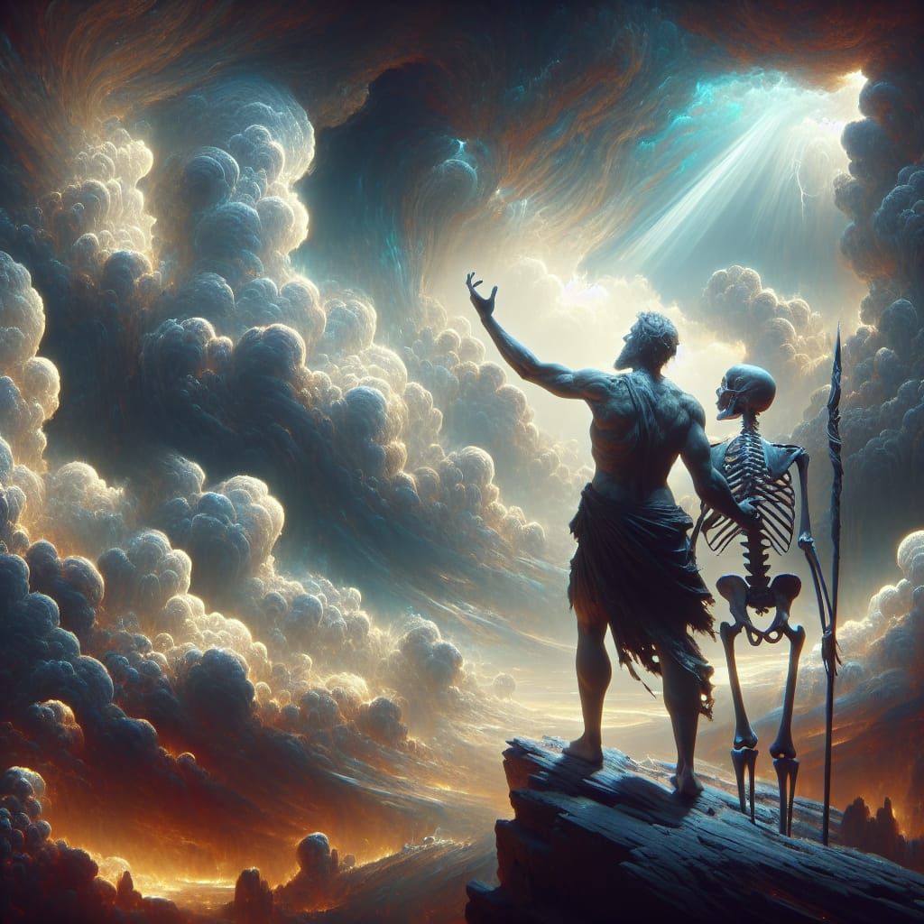 Roman Man's Plea: An 8K Matte Painting