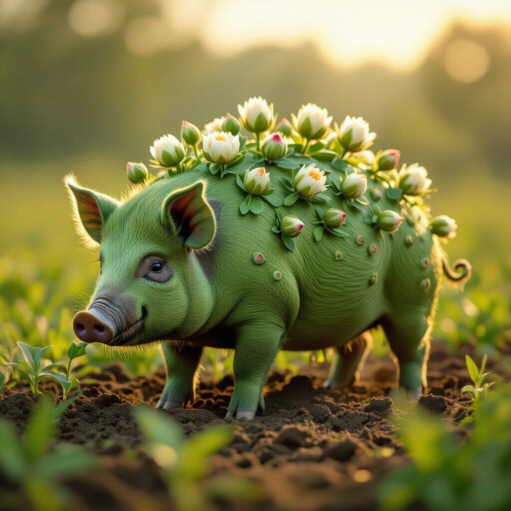 Budsnout Creature Tended by Evarun in Fertile Field