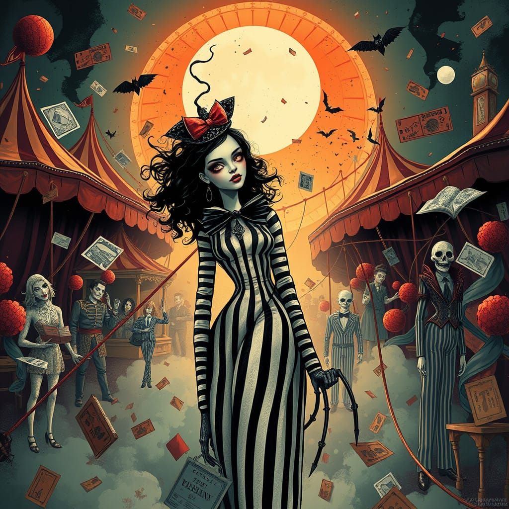 Rihanna’s new macabre circus themed music video directed by Tim Burton