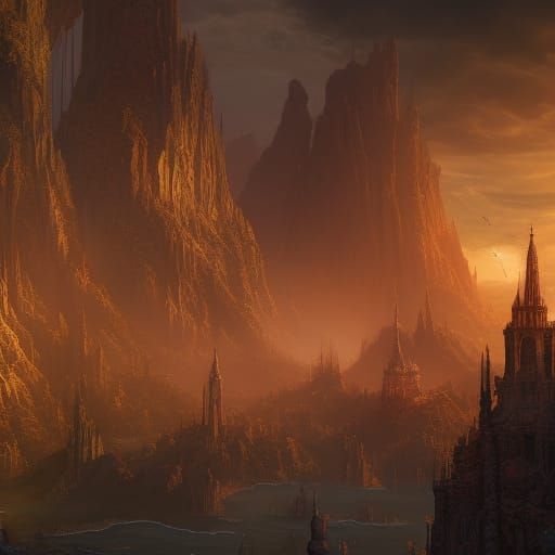 Fantastical Matte Painting in Deep Color
