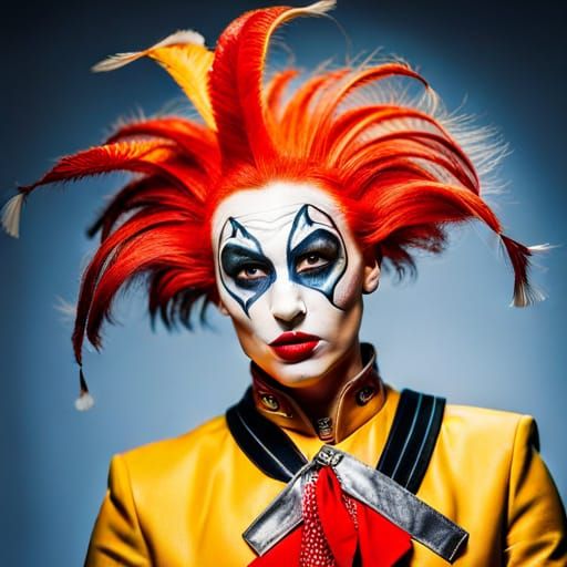 Hyperreal Portrait of Cirque du Soleil Clown