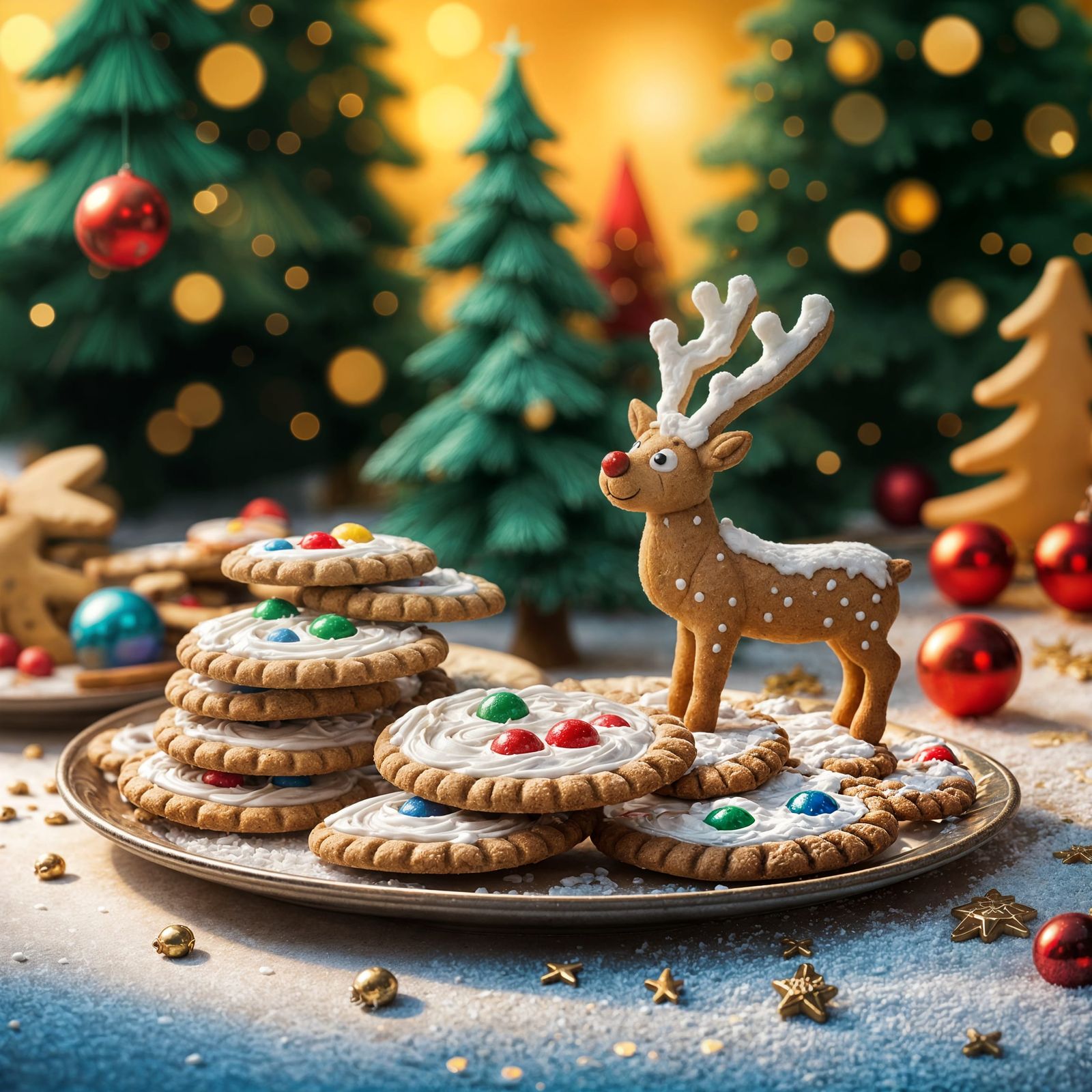 Festive Christmas Cookies: Hyperrealistic Holiday Treat