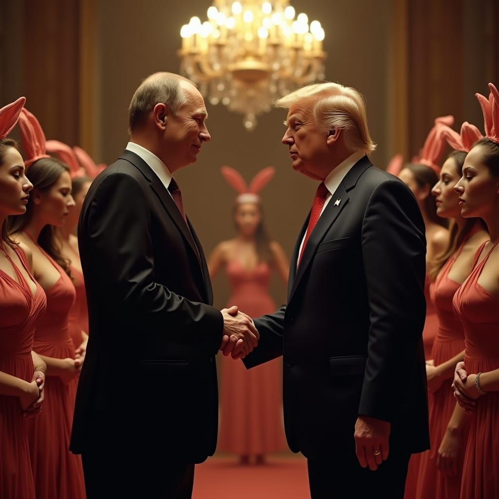 Putin and Trump Shake Hands in Opulent Film Still