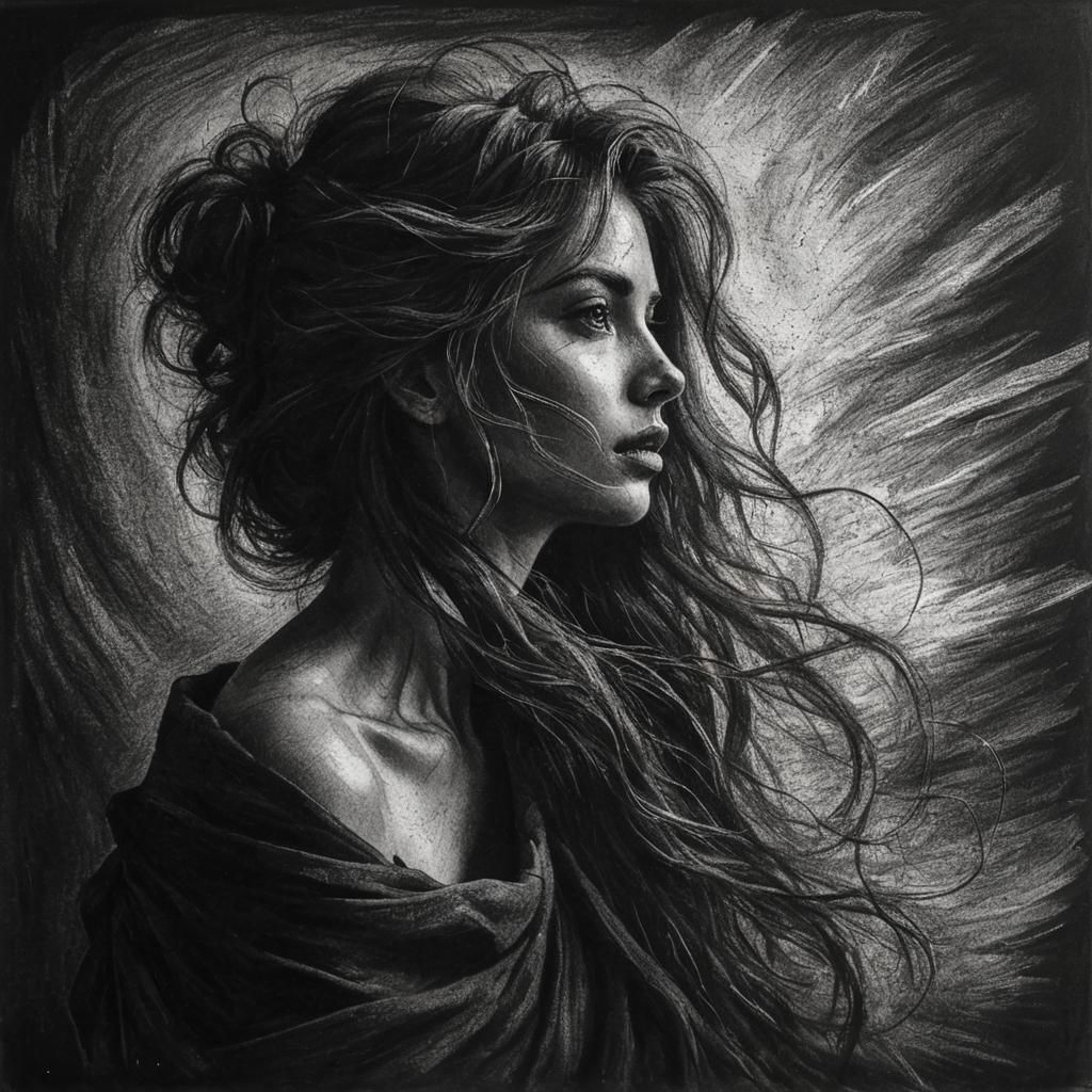Classic Charcoal Drawing