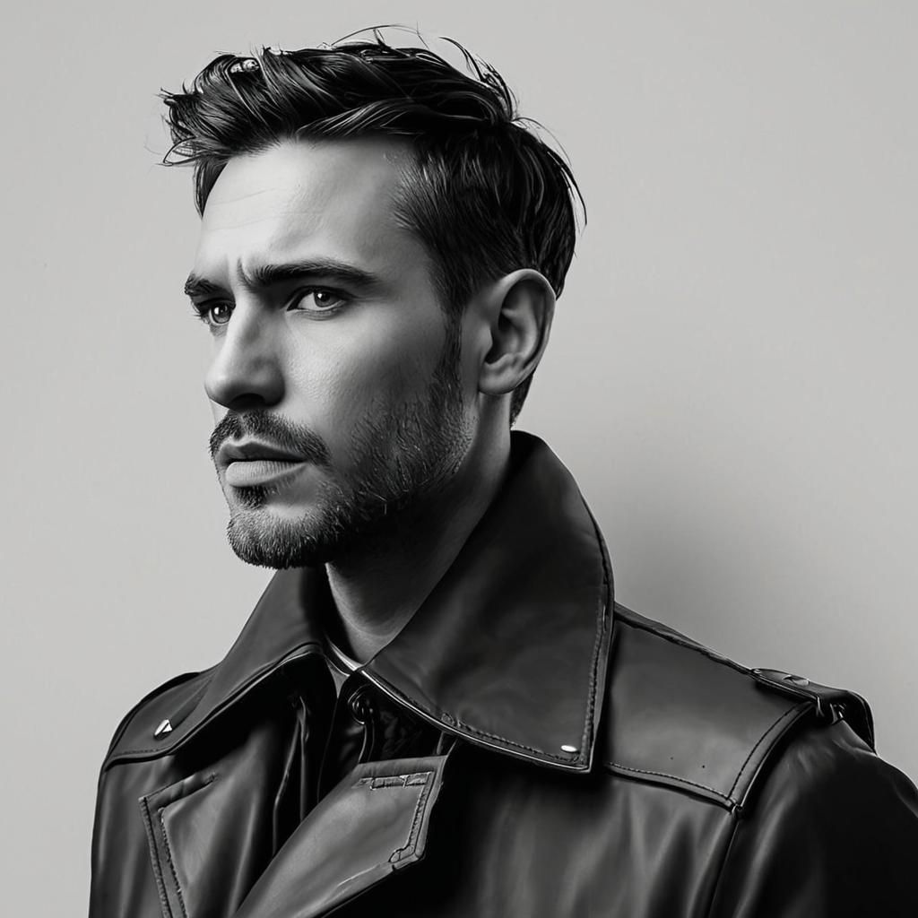 Striking Portrait Celebrating Male Beauty and Power