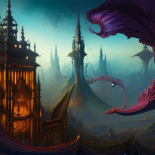 Fantastical Cosmic Hourglass in Deep Color