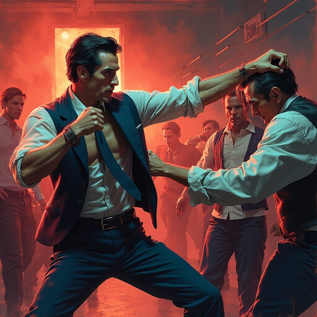 Legendary Actor Jack Palance Throws a Powerful Uppercut in a...