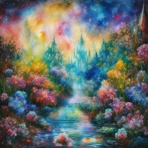 Enchanting Whimsical Kidcore Art in Watercolor