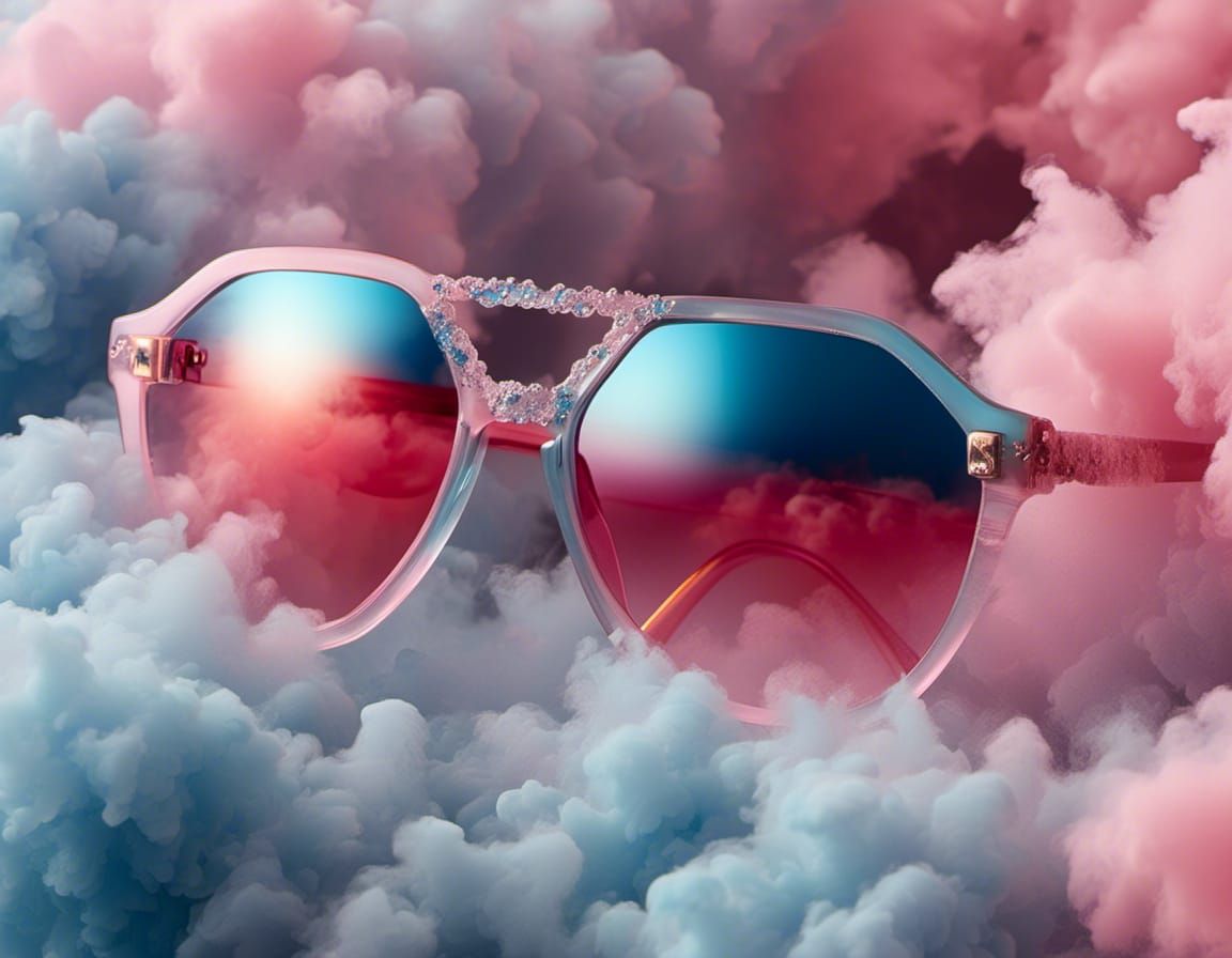 Designer Sunglasses Made of Colored Smoke