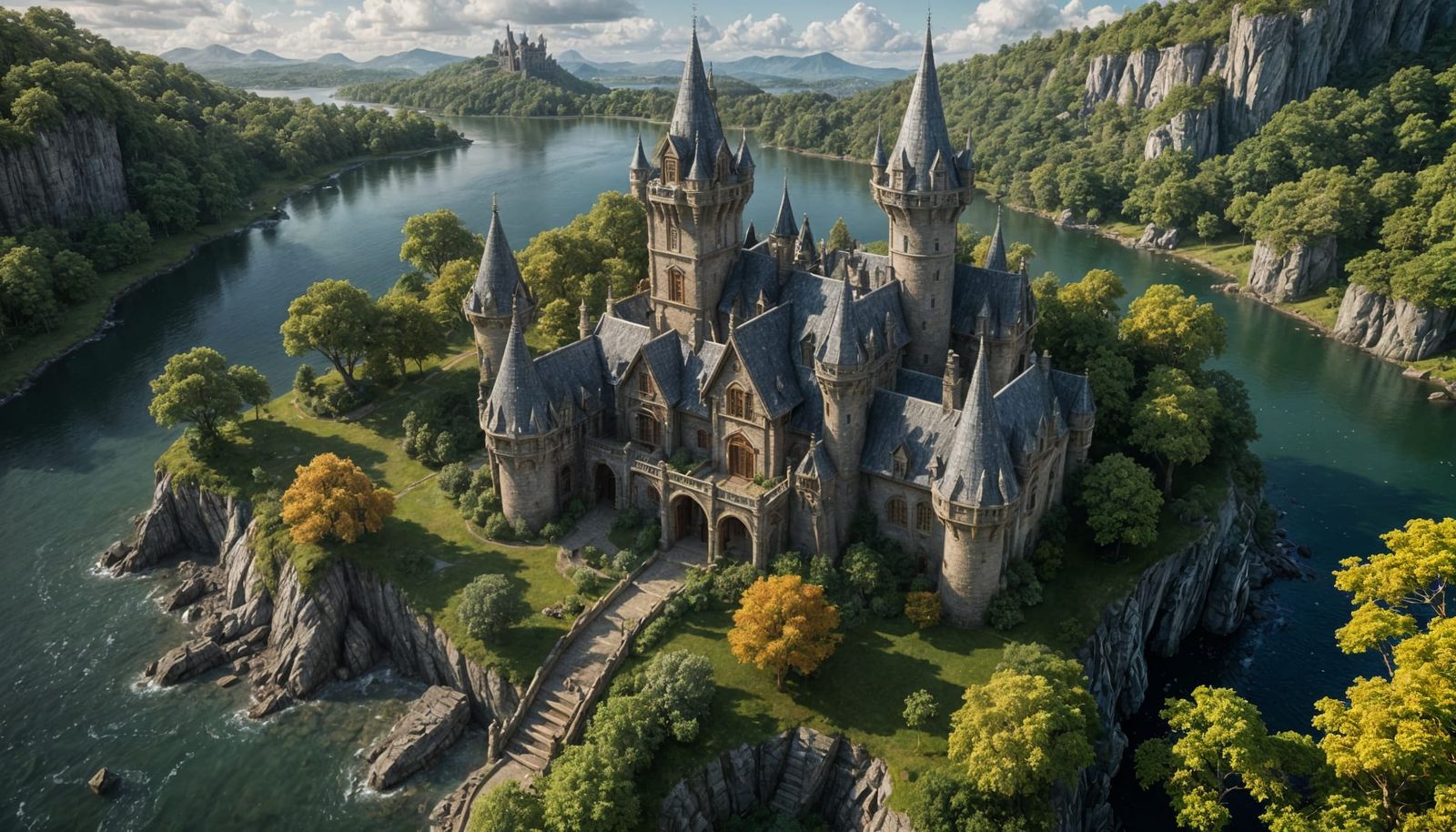 Elven Castle Cottage on Wooded Lakeshore