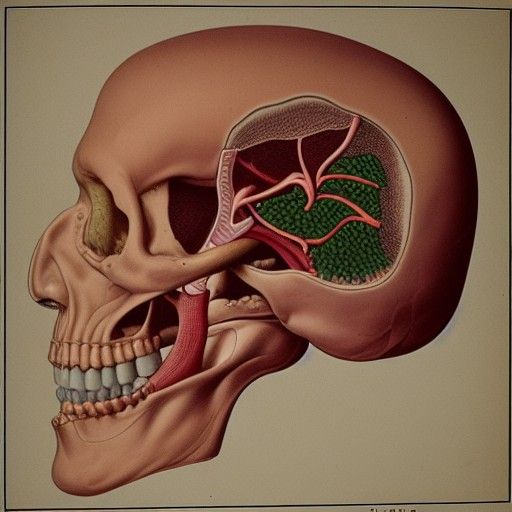 Anatomical Barf Diagram in 19th Century Academic Style