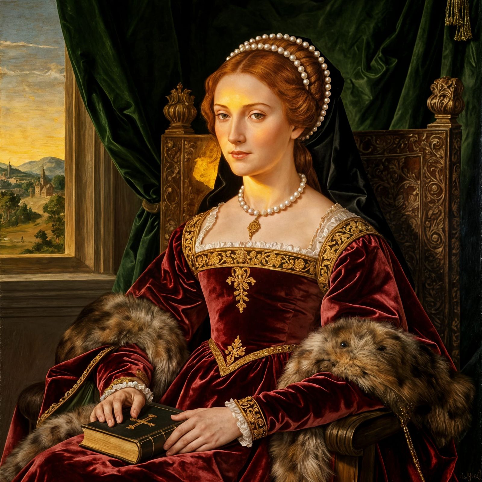 Portrait of Jane Seymour in Holbein Style